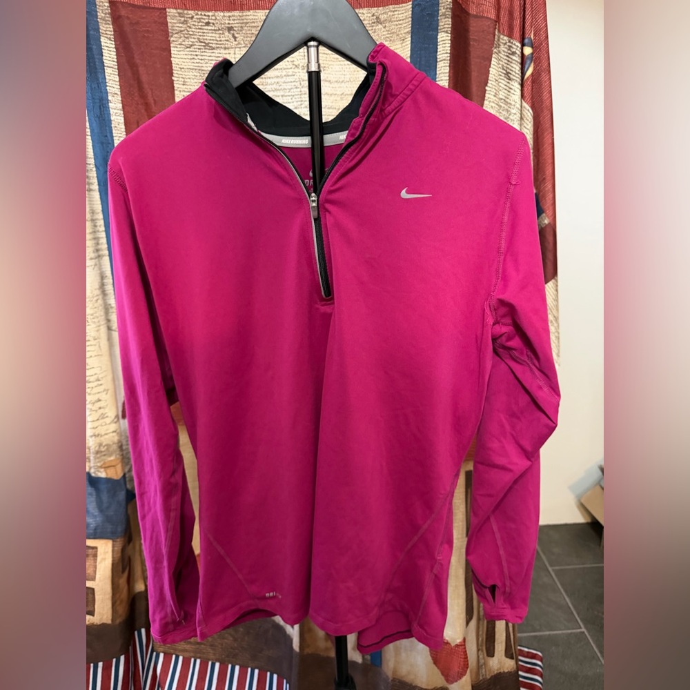 Nike Bright Pink Dri-FIT 1/4 Zip Pullover